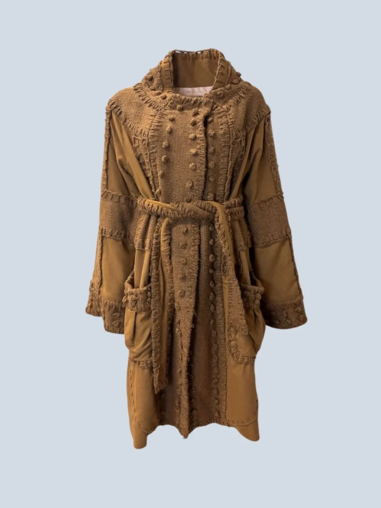 Cappotto lungo in lana lavorata, 36fr.