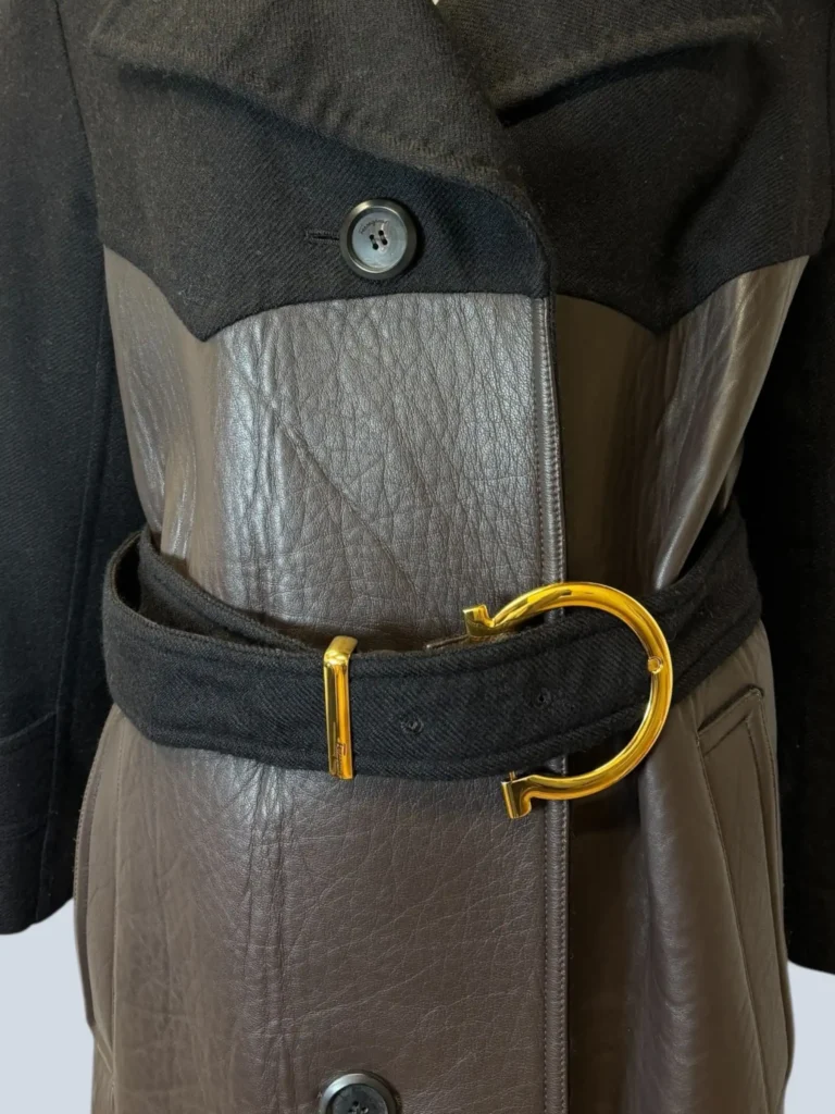 Wool and leather coat, 42., photo 7 of 10