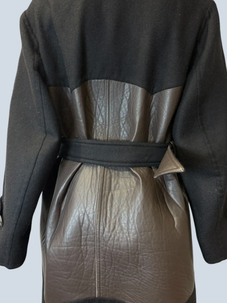Wool and leather coat, 42., photo 6 of 10