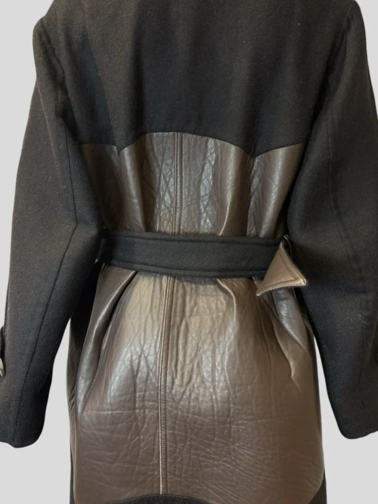 Cappotto in lana e pelle., foto 6 di 10