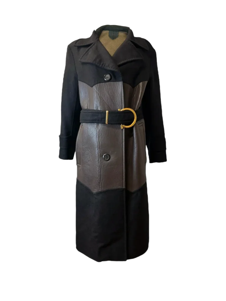 Cappotto in lana e pelle, 42.