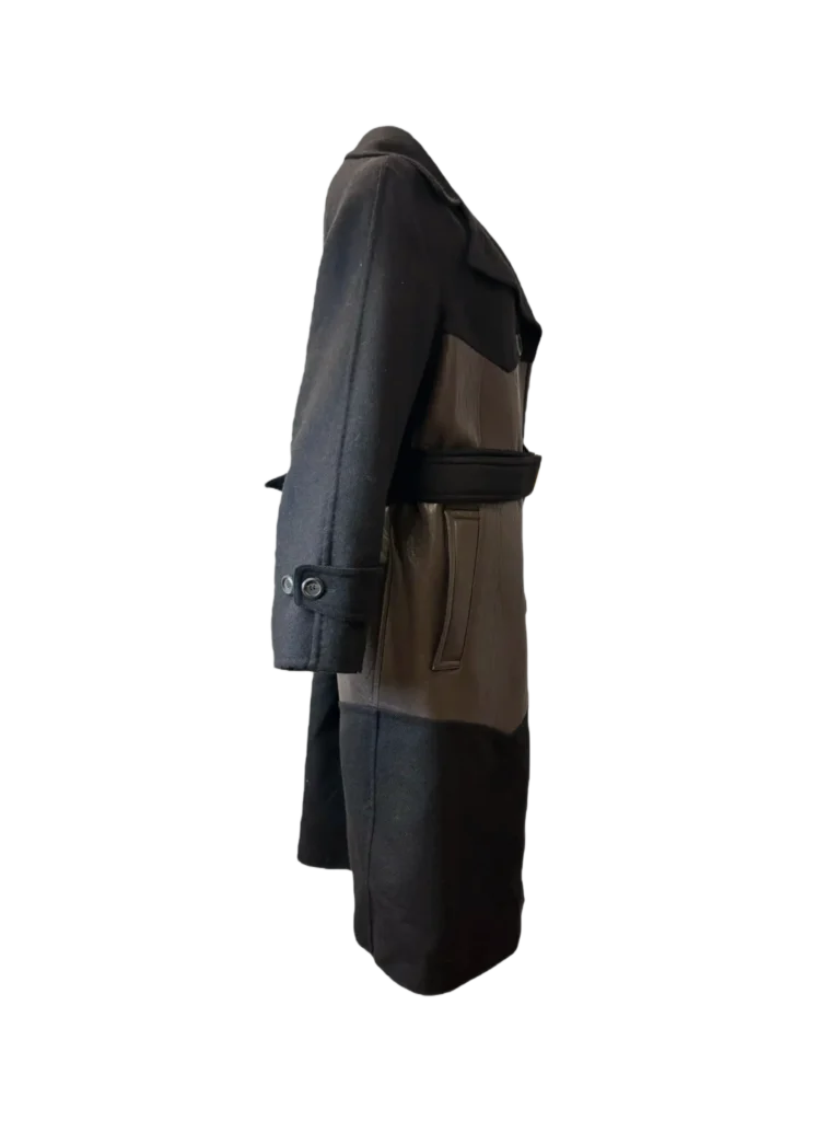 Cappotto in lana e pelle., foto 3 di 10