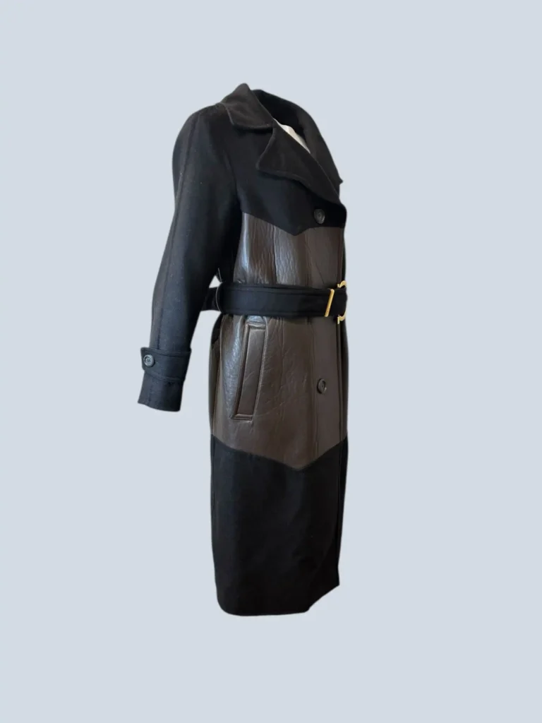 Wool and leather coat, 42., photo 2 of 10