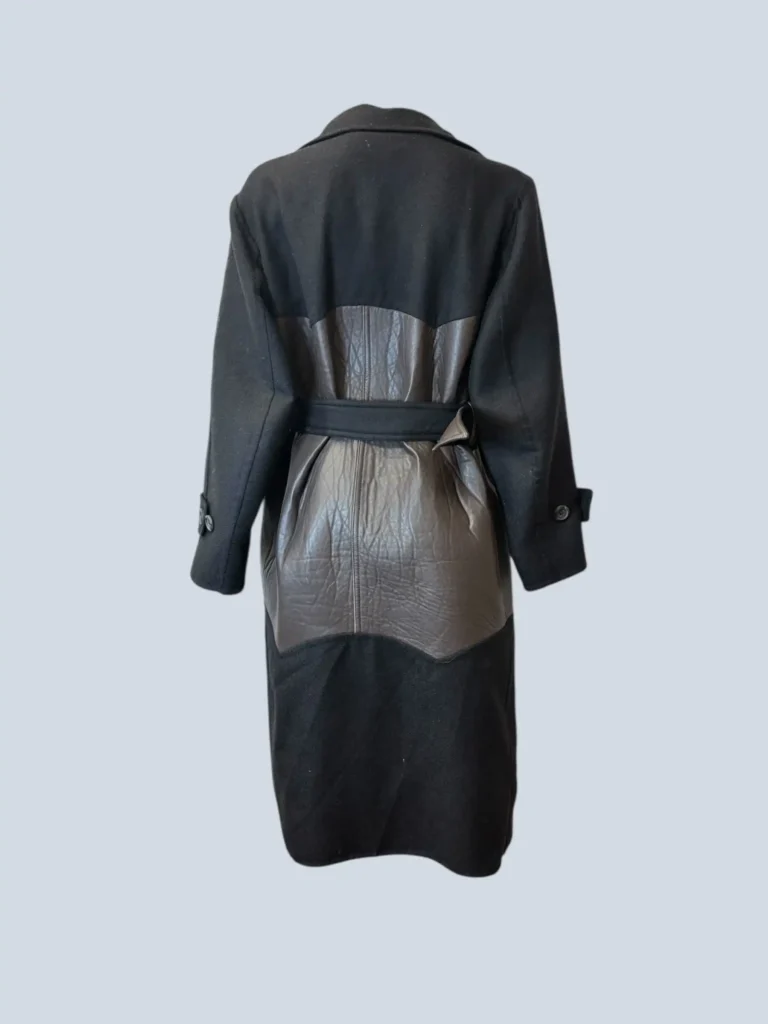 Wool and leather coat, 42., photo 4 of 10