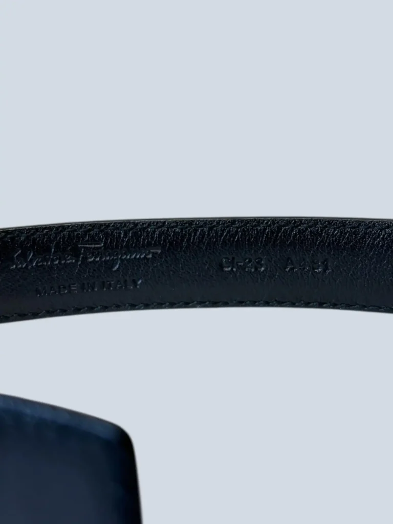 Cintura in pelle con fibbia logo, 75., foto 6 di 6