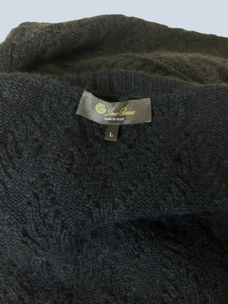 Maglione dolcevita a trecce in cachemire, L., foto 6 di 7
