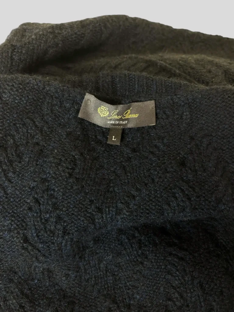 Maglione dolcevita a trecce in cachemire, L., foto 6 di 7