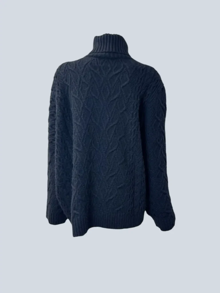 Maglione dolcevita a trecce in cachemire, L., foto 3 di 7