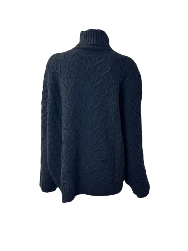 Maglione dolcevita a trecce in cachemire, L., foto 3 di 7