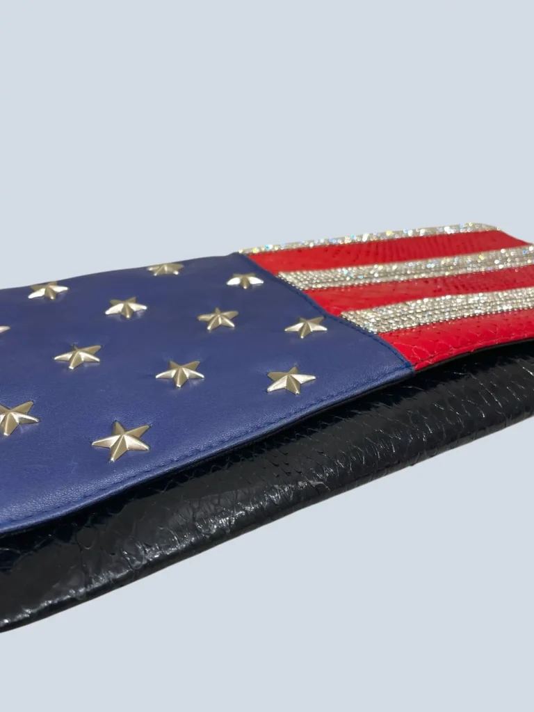 Pochette in pelle esotica US con strass., foto 4 di 10