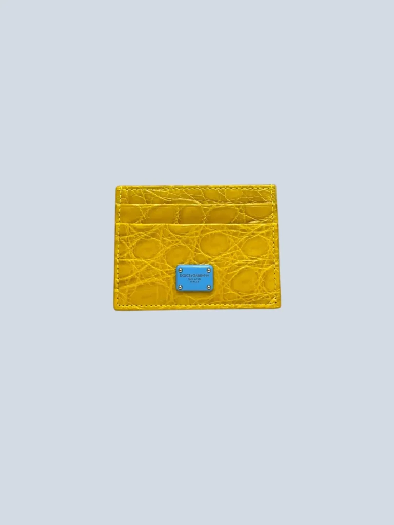Exotic leather card holder.