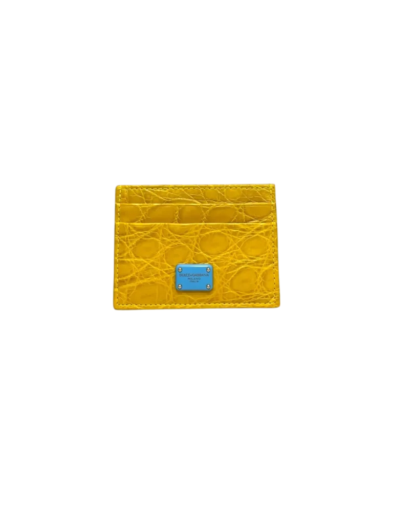 Exotic leather card holder.