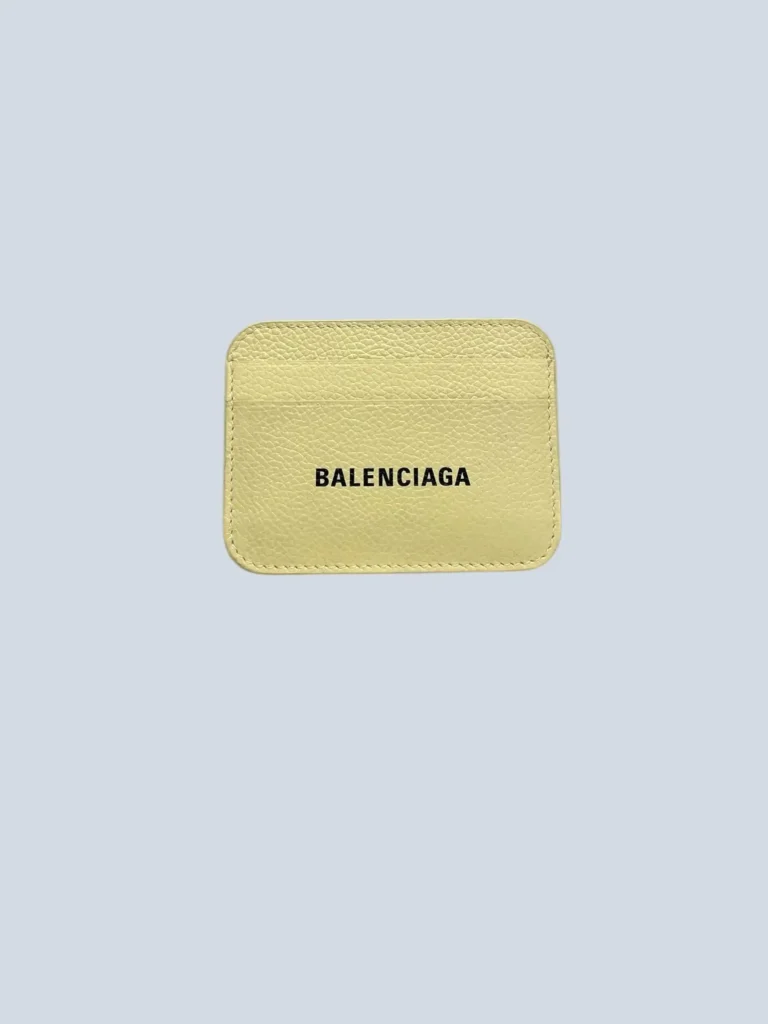 Logo leather card holder.