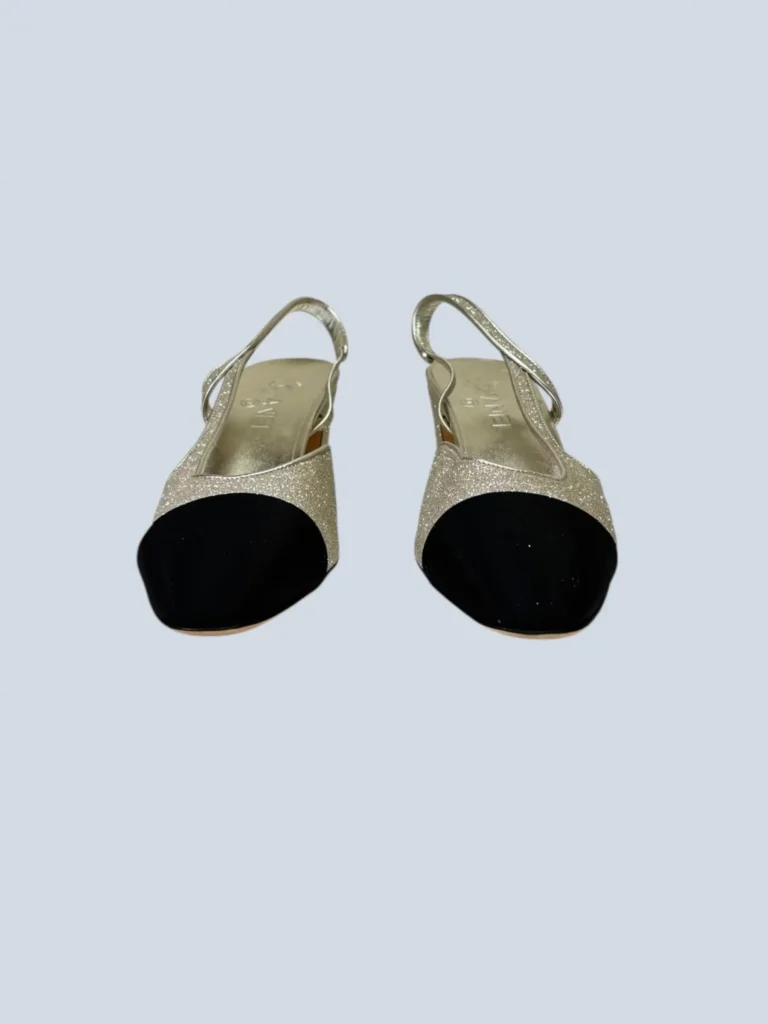 Slingback in pelle e glitter, 41,5C., foto 3 di 7