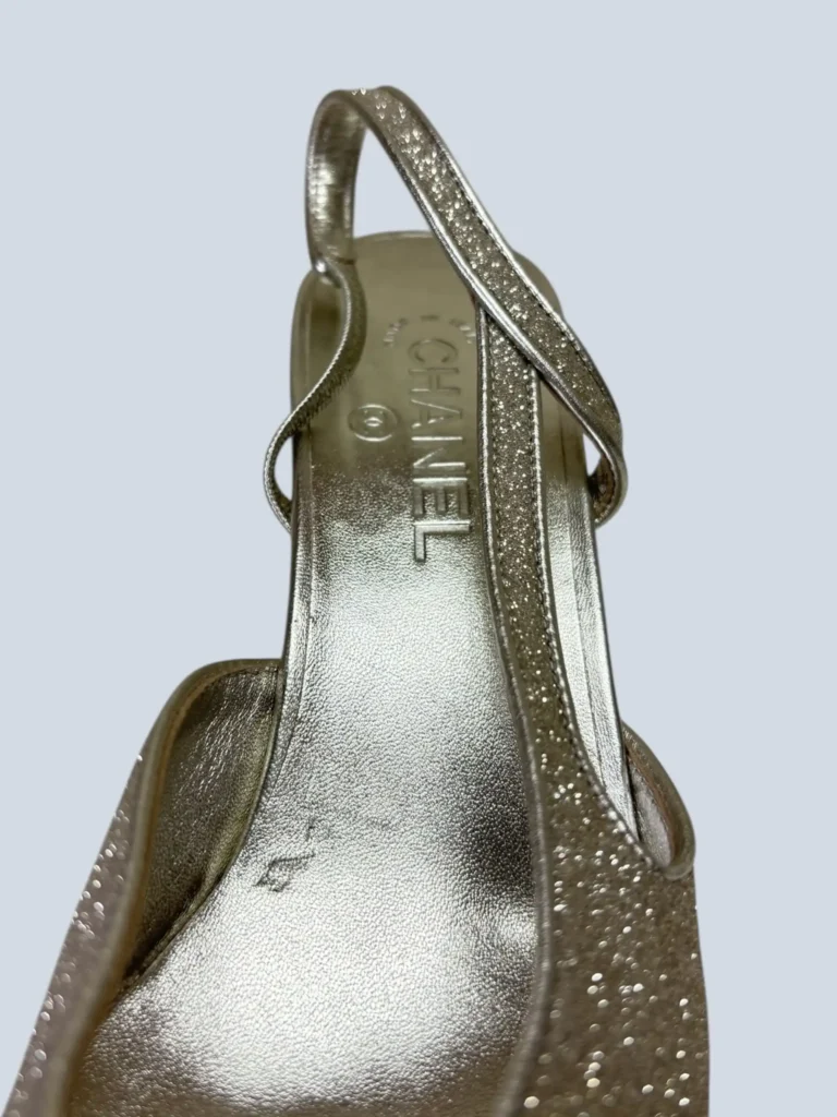 Slingback in pelle e glitter, 41,5C., foto 7 di 7