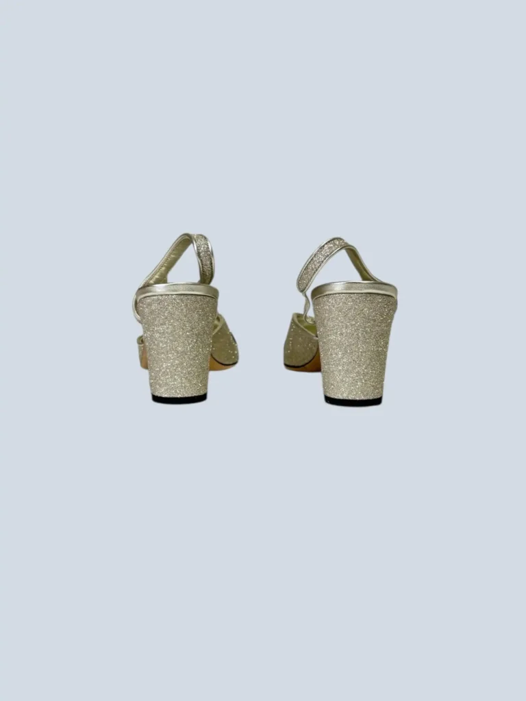 Slingback in pelle e glitter, 41,5C., foto 4 di 7