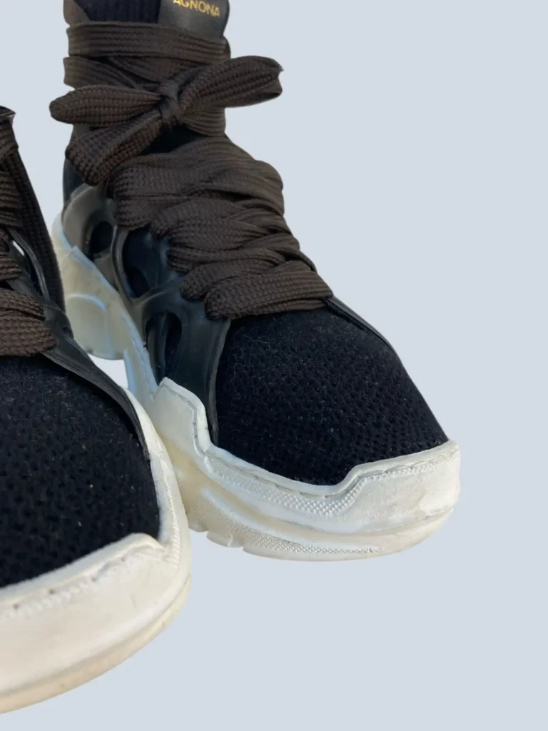 Sneakers in pelle e maglia di cachemire, 37., foto 9 di 9