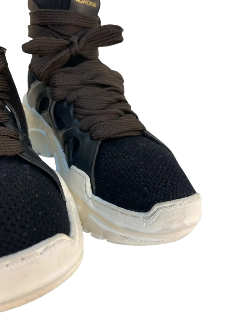 Leather and cashmere knit sneakers, photo 9 of 9