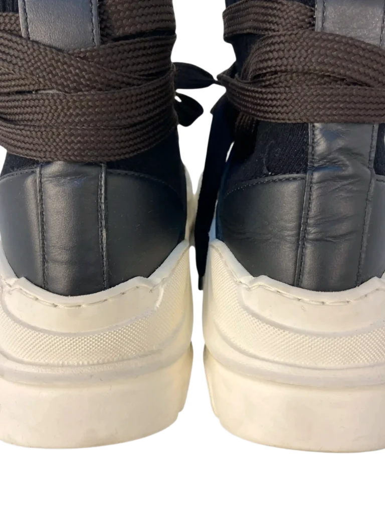 Leather and cashmere knit sneakers, photo 7 of 9