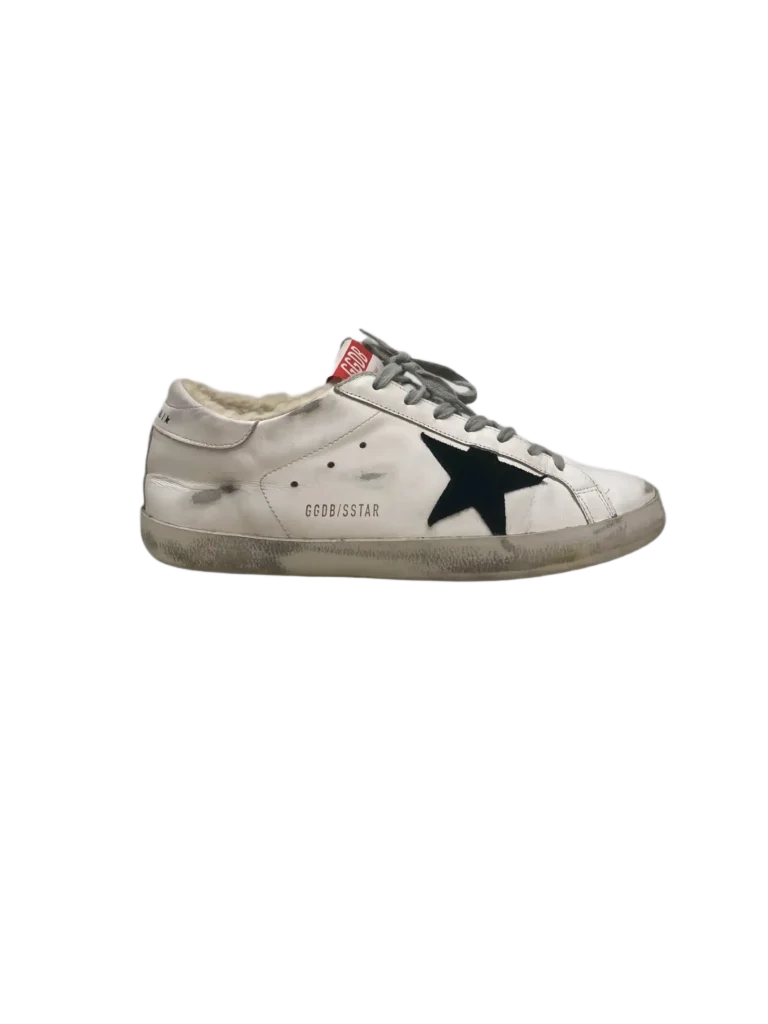 Sneakers Super-Star in pelle foderate in shearling, 41.