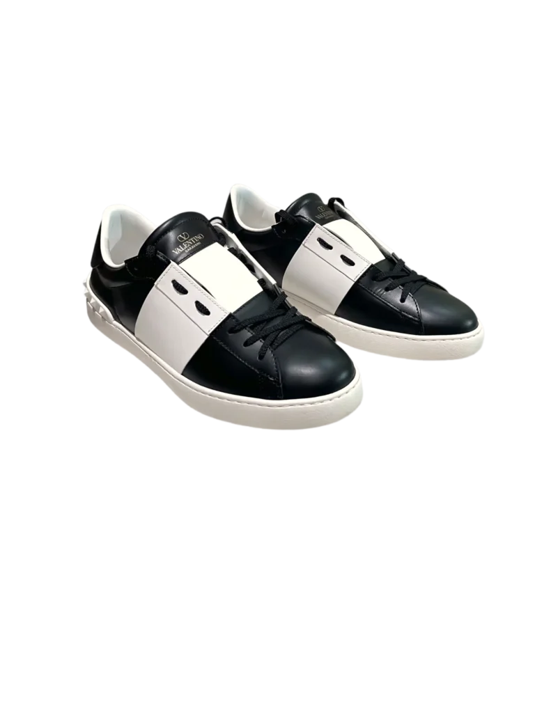 Garavani, sneakers Open in pelle bicolor., foto 2 di 6