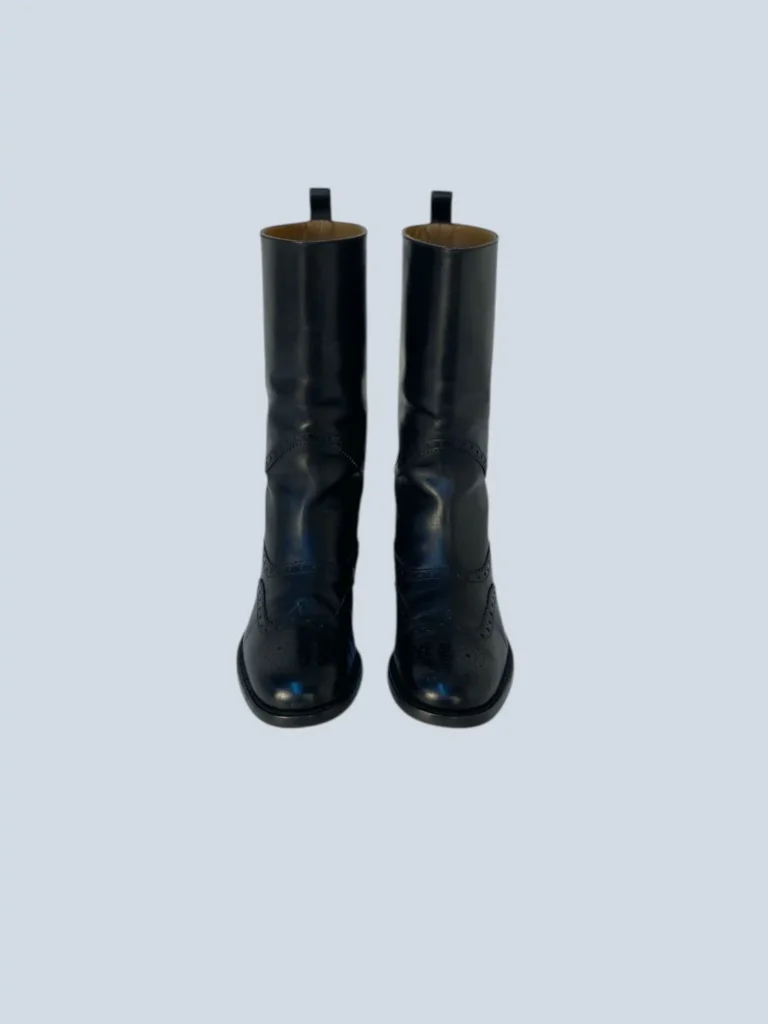 Stivaletti in pelle con dettagli Brogue, 35,5., foto 5 di 8