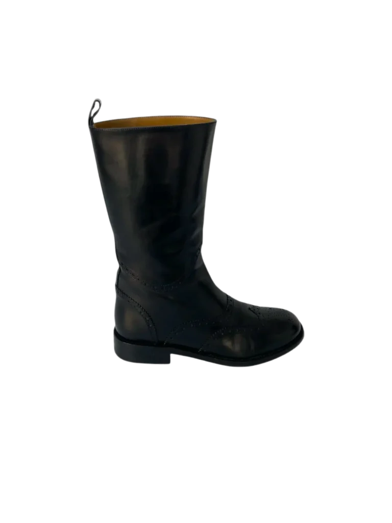 Stivaletti in pelle con dettagli Brogue, 35,5.