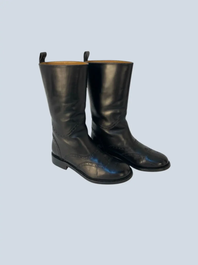 Stivaletti in pelle con dettagli Brogue, 35,5., foto 3 di 8