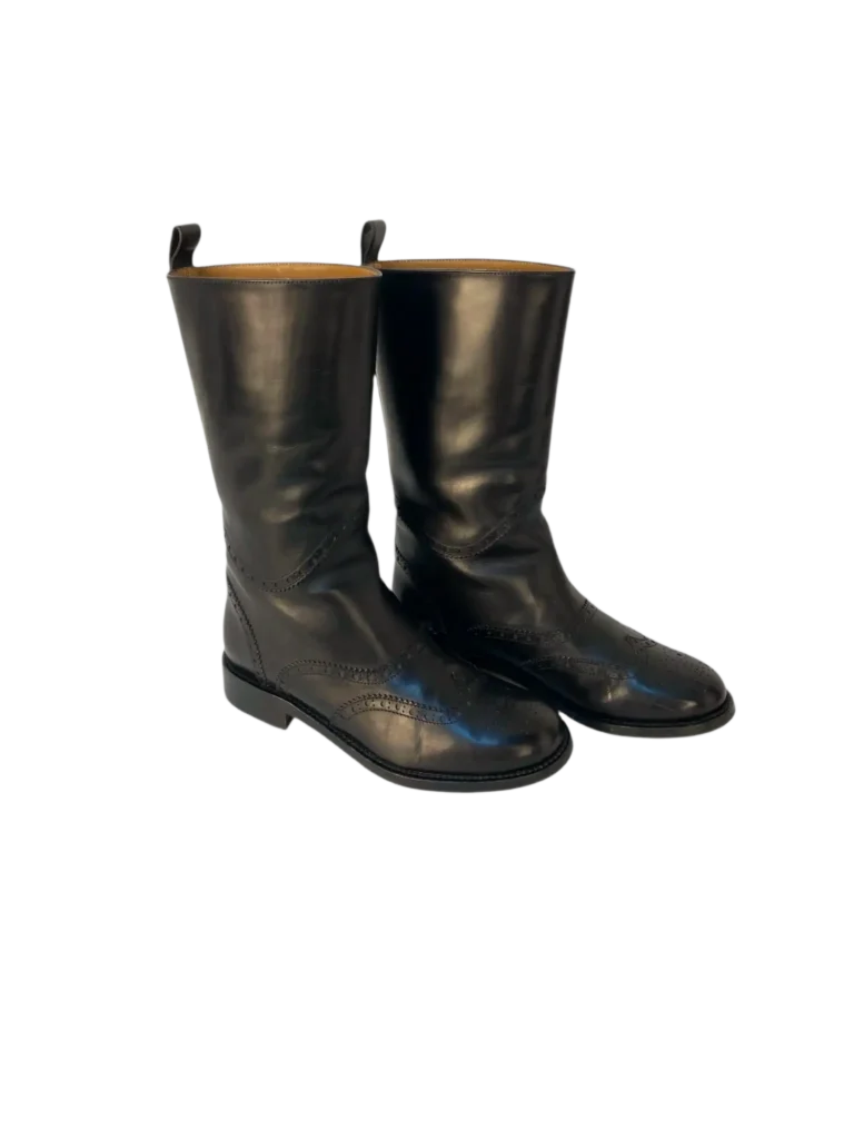 Stivaletti in pelle con dettagli Brogue., foto 3 di 8
