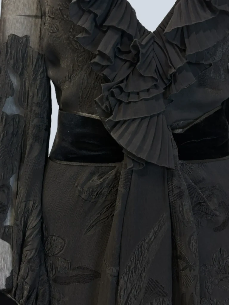 By Frida Giannini, silk blend ruffled midi dress, 38., photo 8 of 10