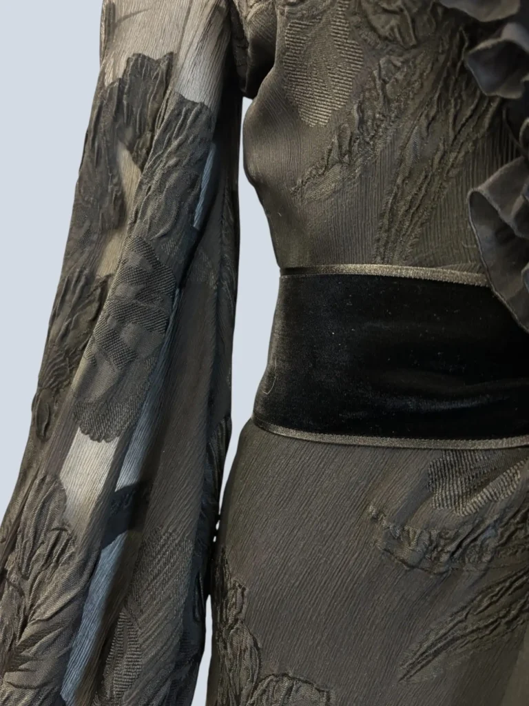 By Frida Giannini, silk blend ruffled midi dress, 38., photo 7 of 10