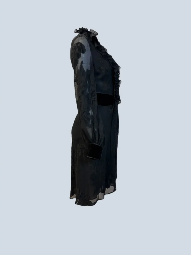 By Frida Giannini, silk blend ruffled midi dress, 38., photo 2 of 10