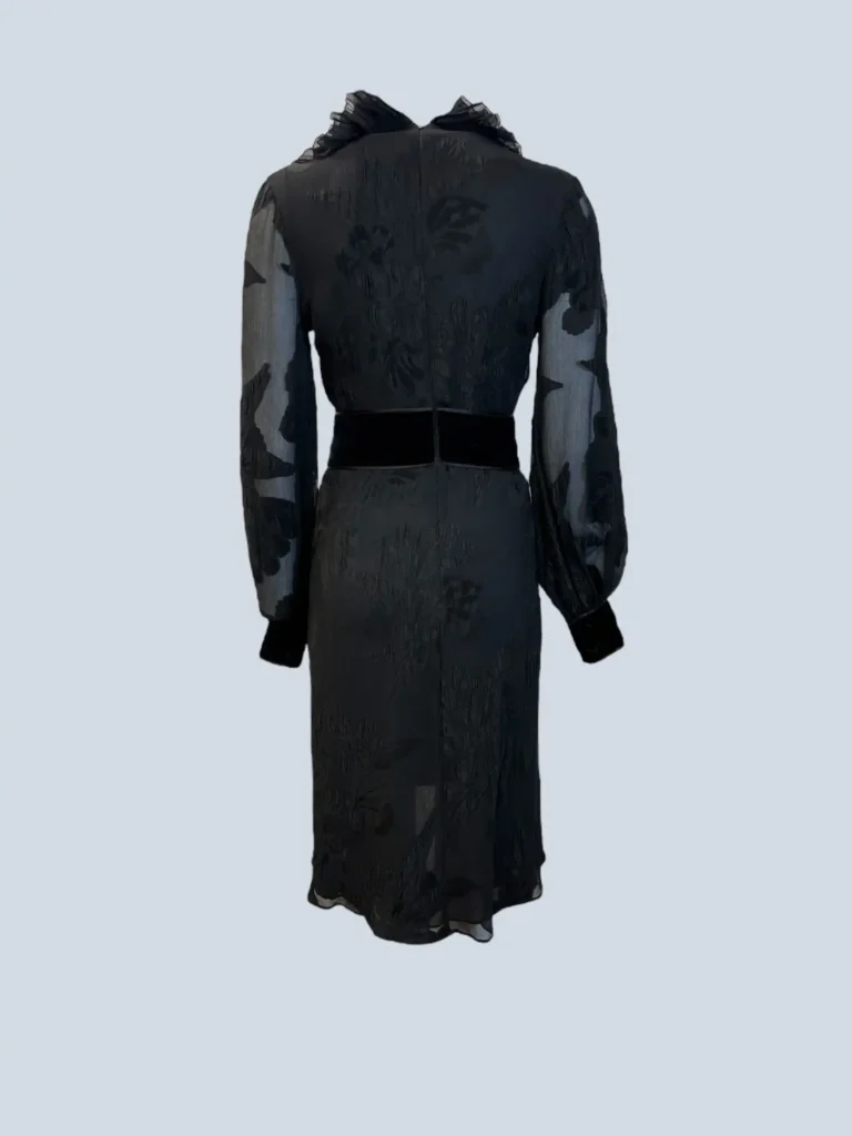 By Frida Giannini, silk blend ruffled midi dress, 38., photo 3 of 10