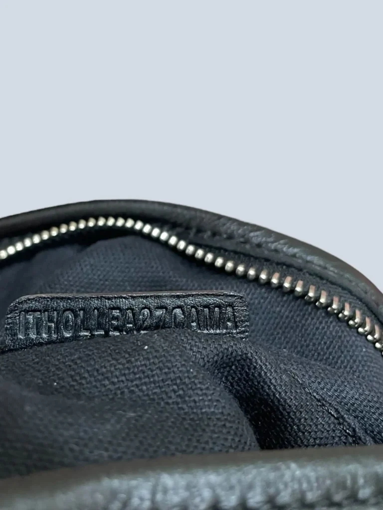 Borsa a spalla Hobo in tela di cotone Check e pelle., foto 10 di 11