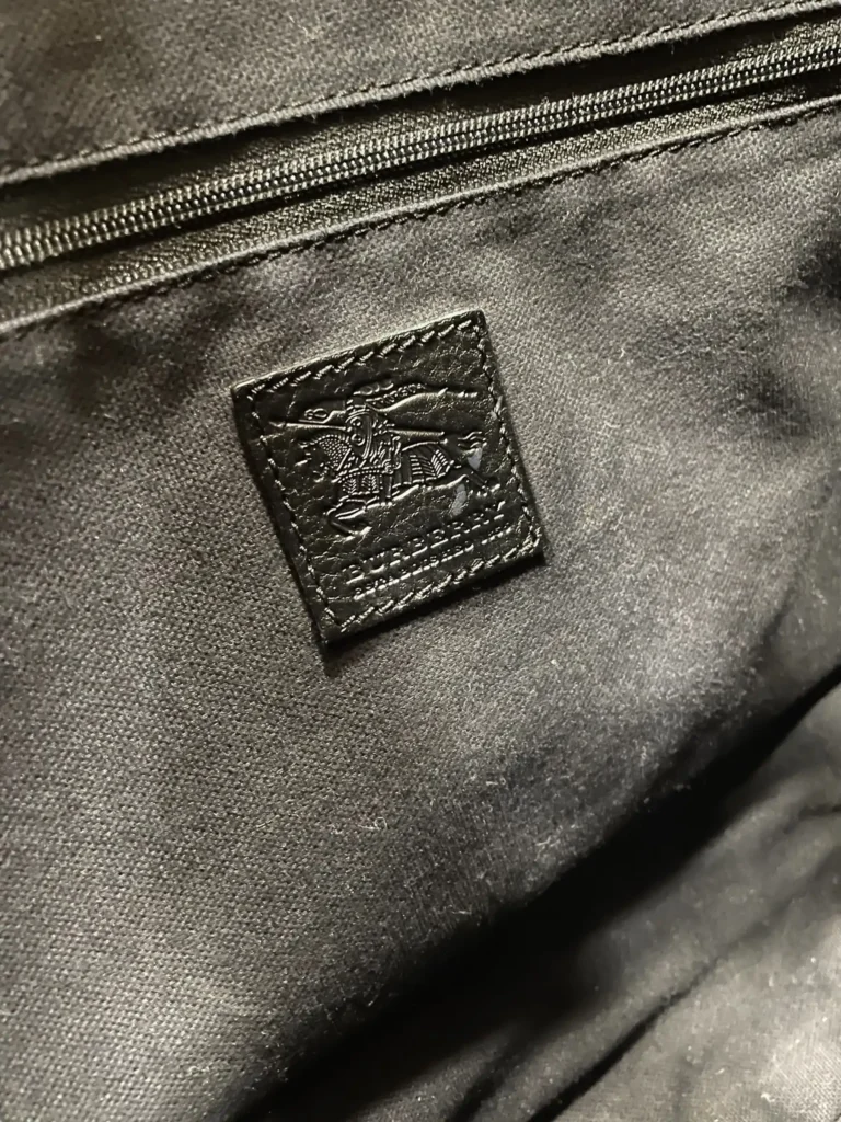 Borsa a spalla Hobo in tela di cotone Check e pelle., foto 11 di 11
