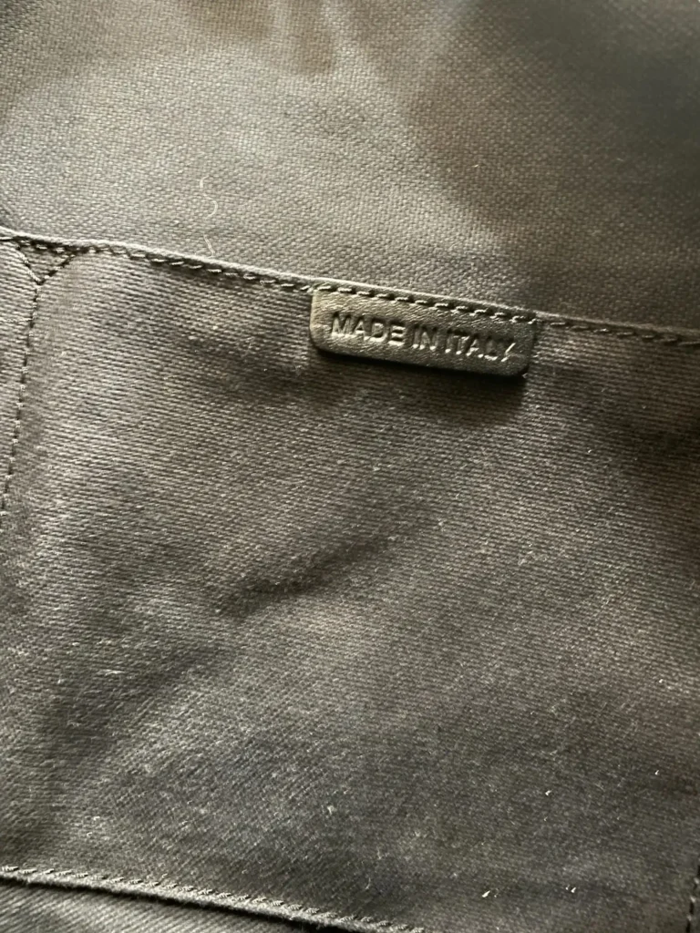 Borsa a spalla Hobo in tela di cotone Check e pelle., foto 7 di 11