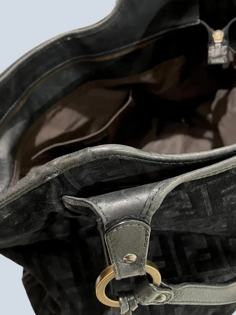 Borsa a spalla in pelle scamosciata Zucchino., foto 17 di 18