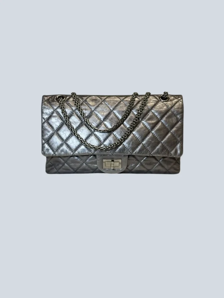 Borsa 2.55 grande in pelle matelassé.
