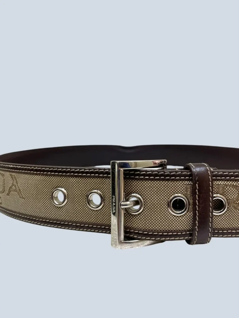 Hemp canvas and leather belt, 95., photo 3 of 8
