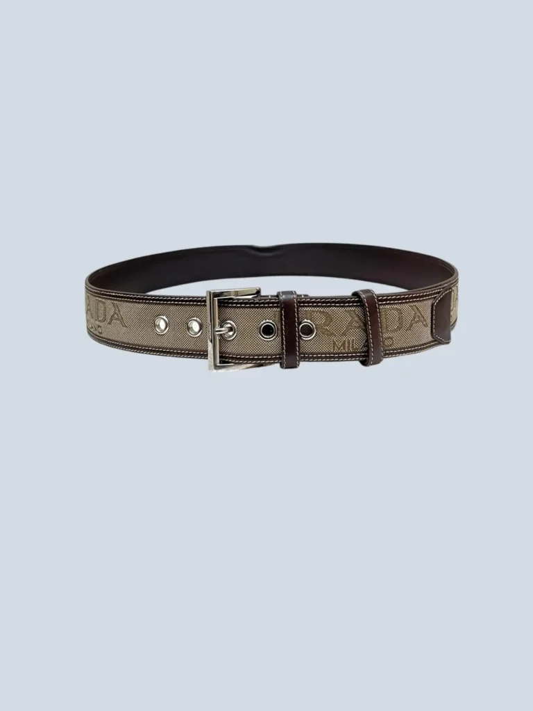 Hemp canvas and leather belt, 95.
