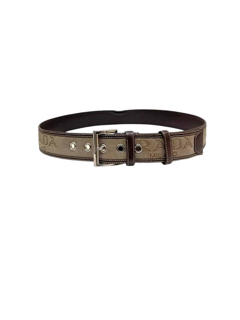 Hemp canvas and leather belt, 95.
