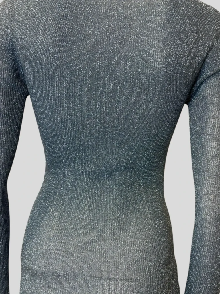 Maglione in maglia a coste in lurex, S., foto 7 di 8