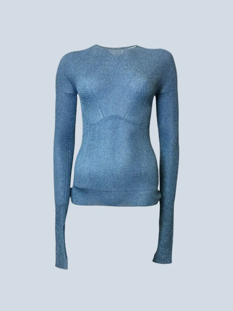 Lurex ribbed knit sweater, S.