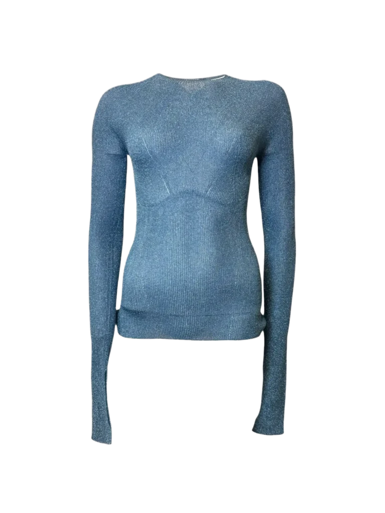 Maglione in maglia a coste in lurex, S.