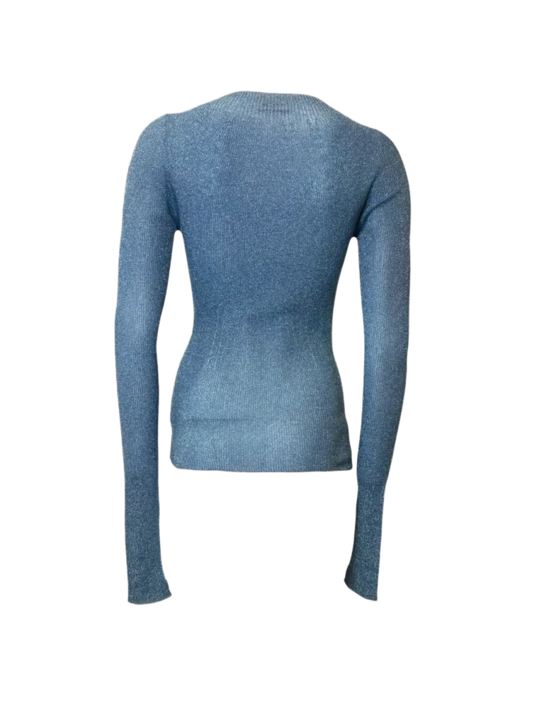 Maglione in maglia a coste in lurex, S., foto 4 di 8