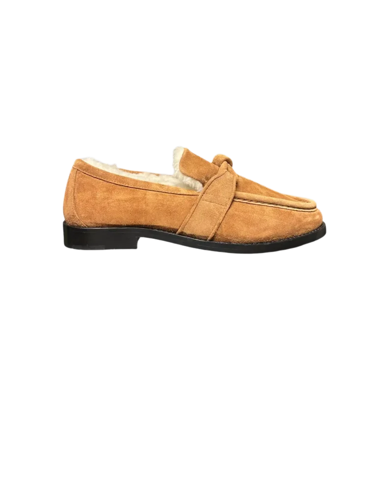 Mocassini Astaire in suede e shearling, 37.