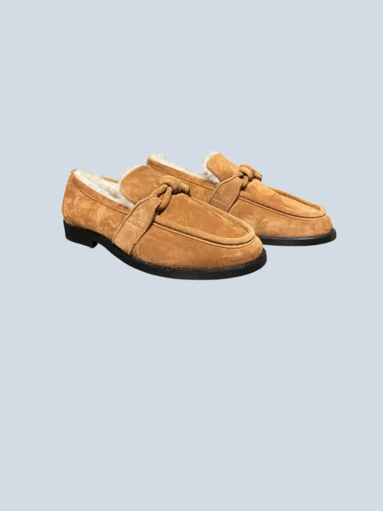 Mocassini Astaire in suede e shearling, 37., foto 2 di 6
