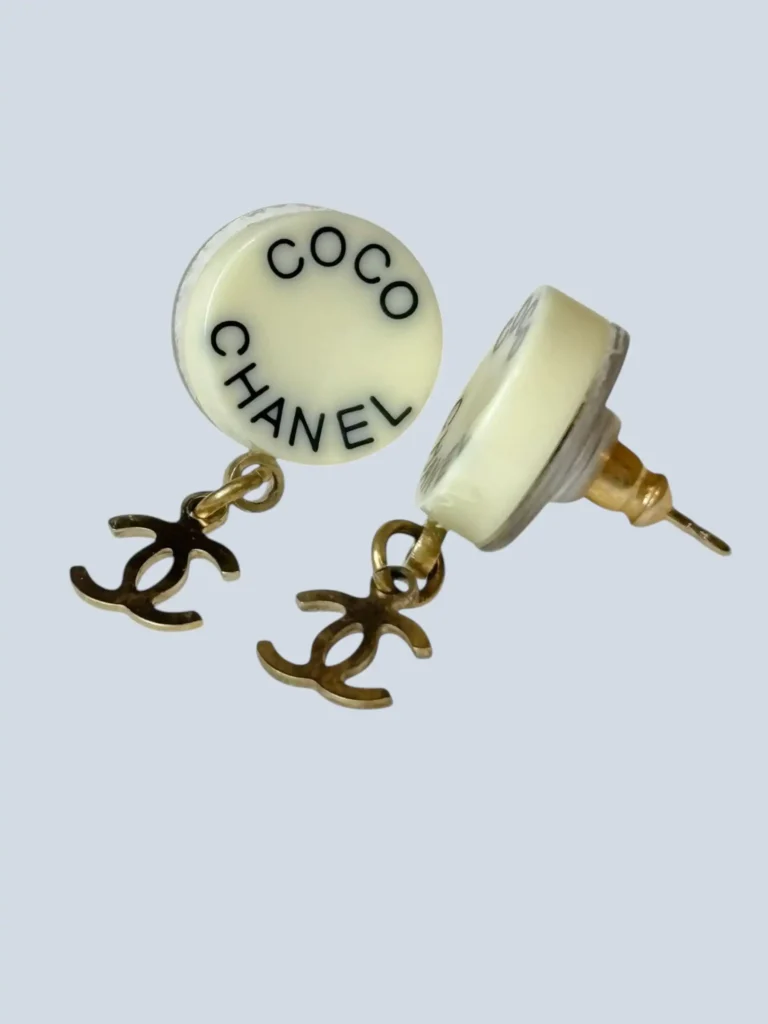 Coco Chanel metal drop earrings, photo 2 of 4
