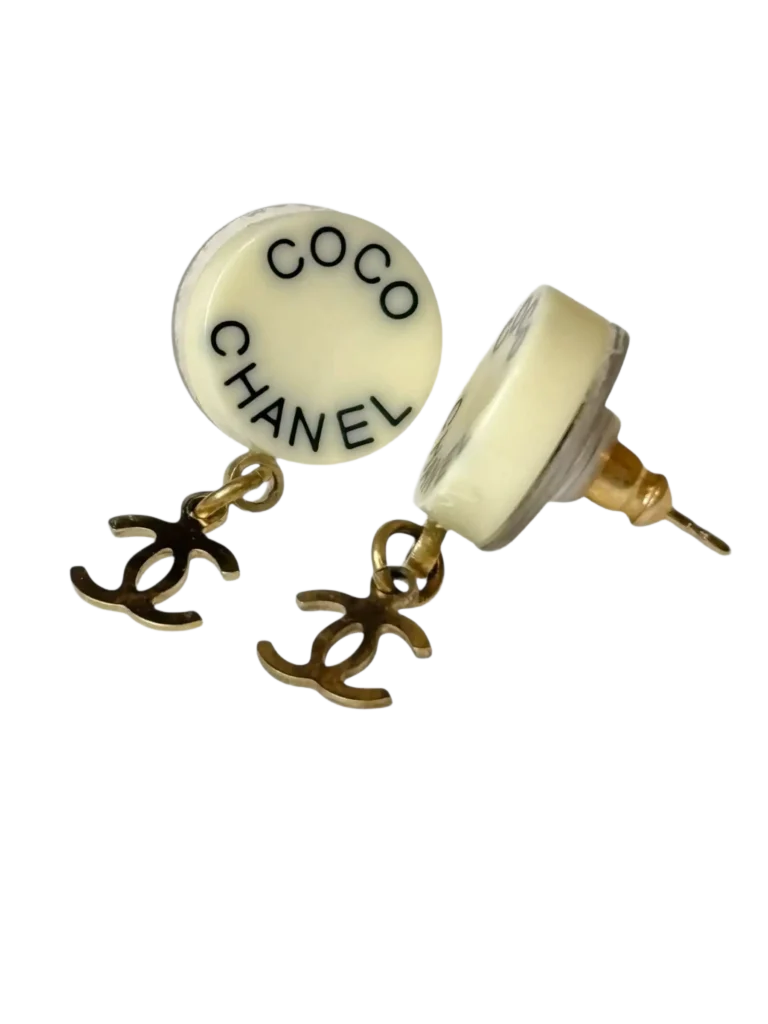 Coco Chanel metal drop earrings, photo 2 of 4