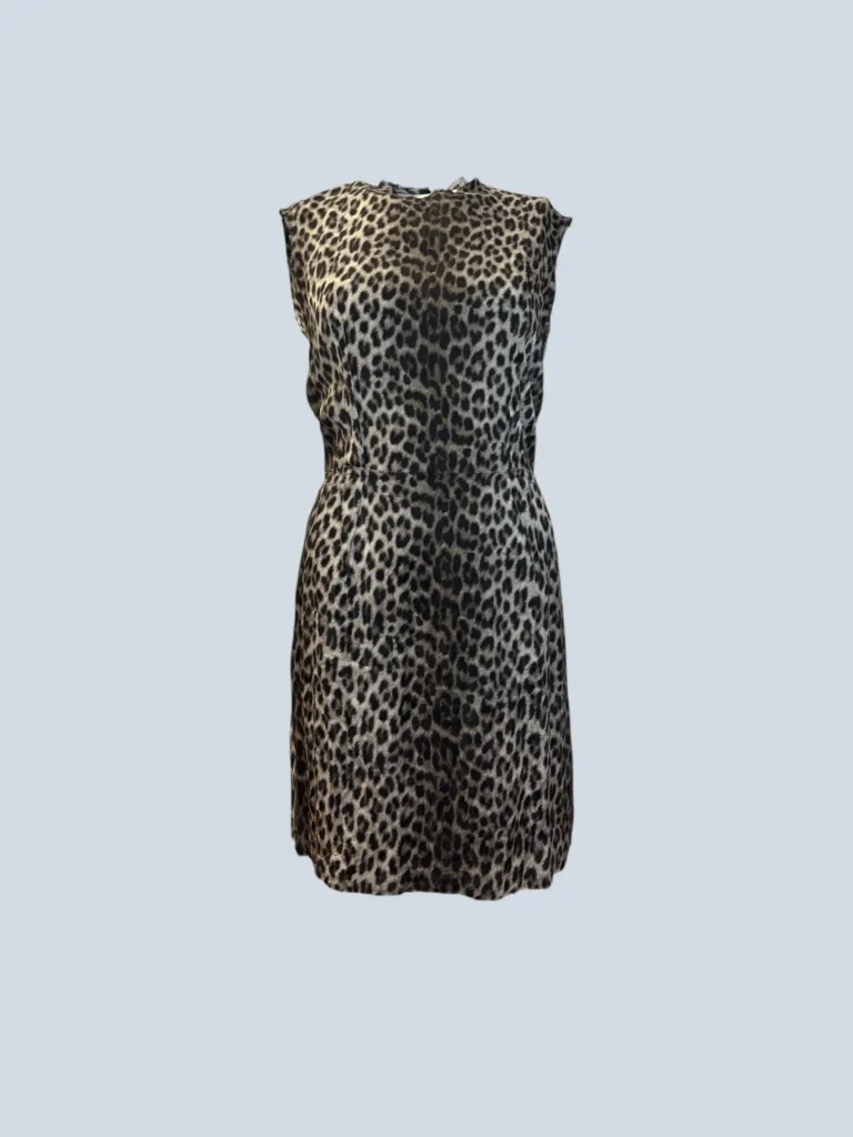 Abito midi in seta stampa leopard, 38fr.